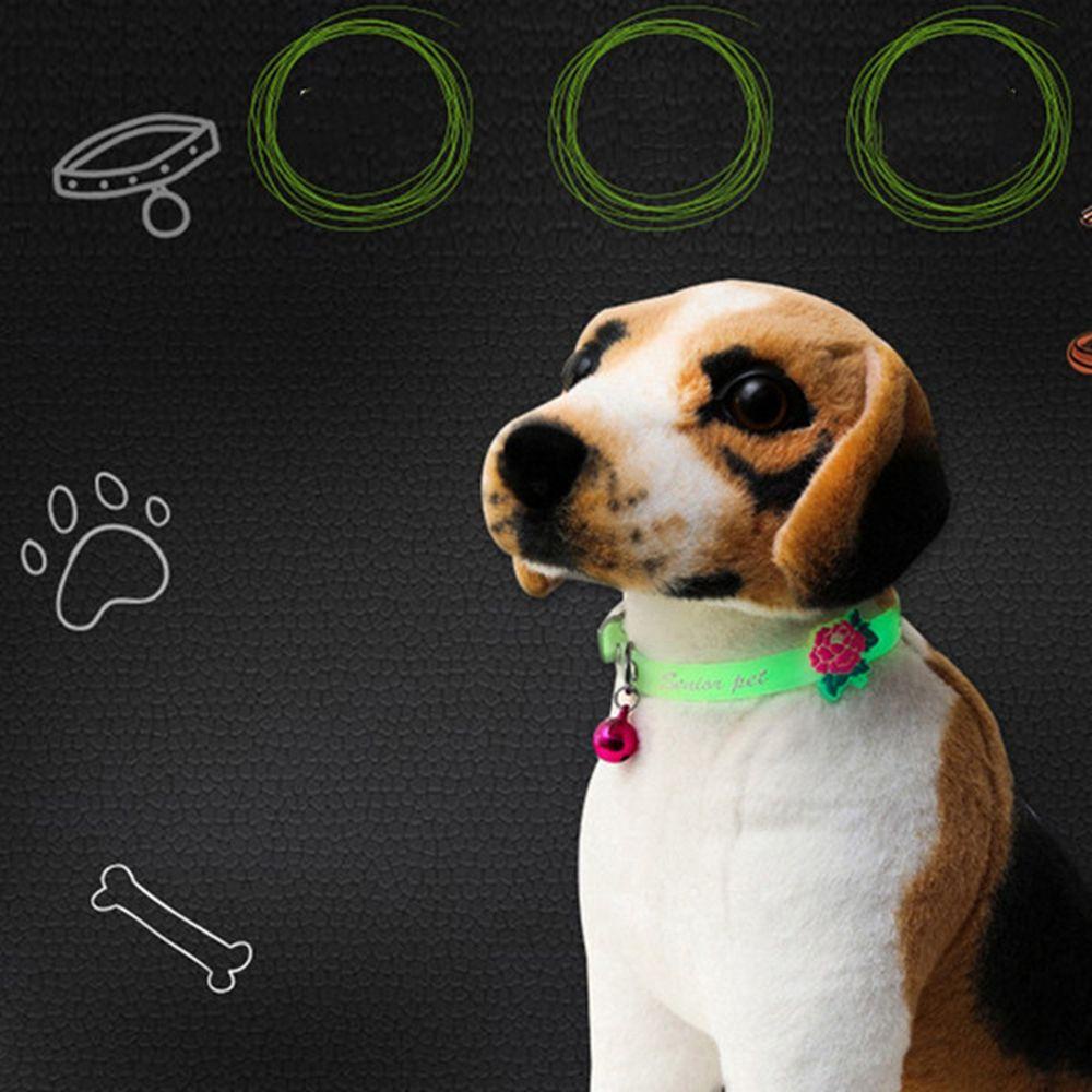 [Elegan] Pet Kerah Bersinar Kartun Lembut Glow Di Malam Hari Untuk Puppy Neck Ring Mudah Dipakai Kitten Pet Supplies