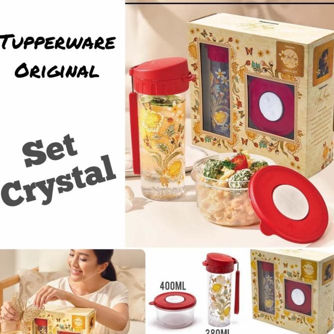 READY STOCK Tupperware Set Crystalwave Bekal Lengkap Kotak Makan Tas Ori Promo