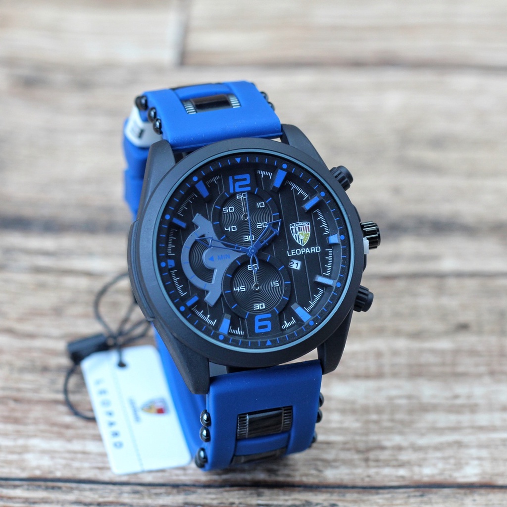 JAM TANGAN PRIA X68 TALI RUBBER CHRONO HIASAN TANGGAL AKTIF DM 4.5CM FREE BOX  || JAM TANGAN FASHION PRIA