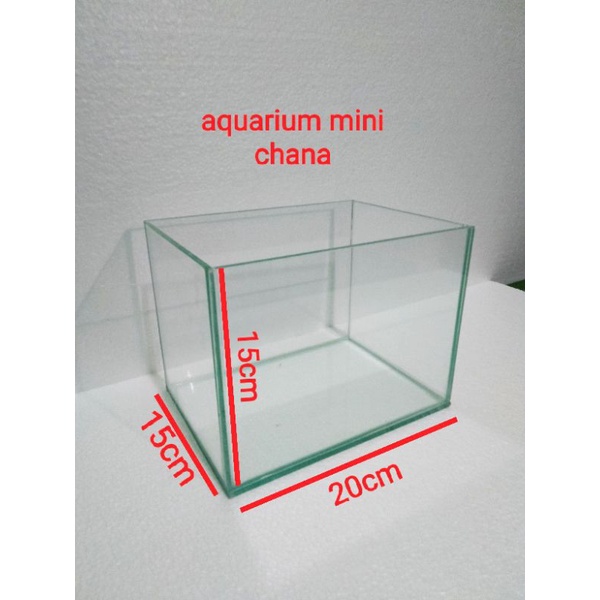 aquarium mini chana 20x15x15 polos full bening