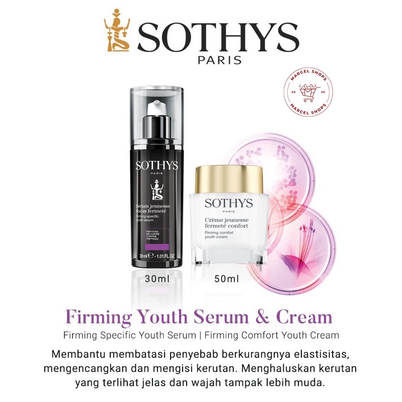 SOTHYS FIRMING YOUTH SERUM & CREAM / Pilih serum 30 ml atau cream 50ml / Marcelshops / serum sothys