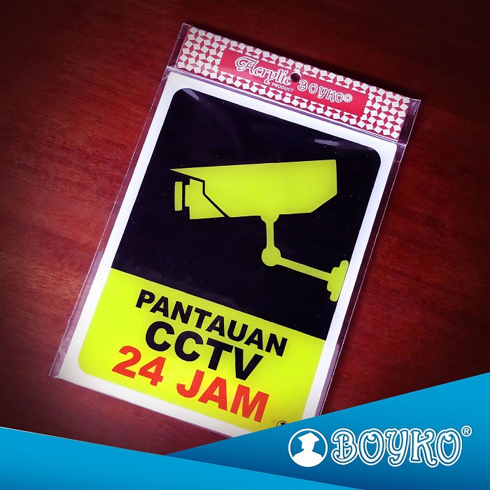 

Acrylic Sign Boyko / Papan Tanda "Disini Ada CCTV" (isi 4 pcs)