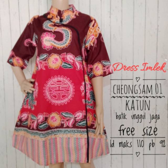 Dress batik gendongan lucu | Dress Batik Gendongan | dress batik cheongsam