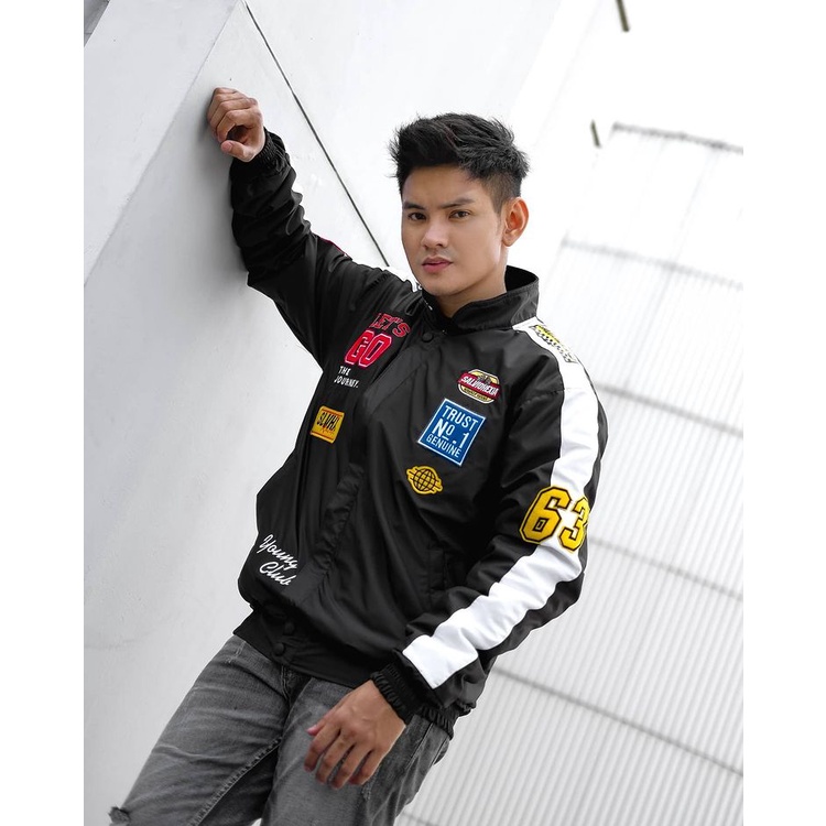 Jaket Nascar Slvhx Racing Team Jaket Salvio Hexia Jaket Parasut Salviohexia Jaket Pria Black Polet