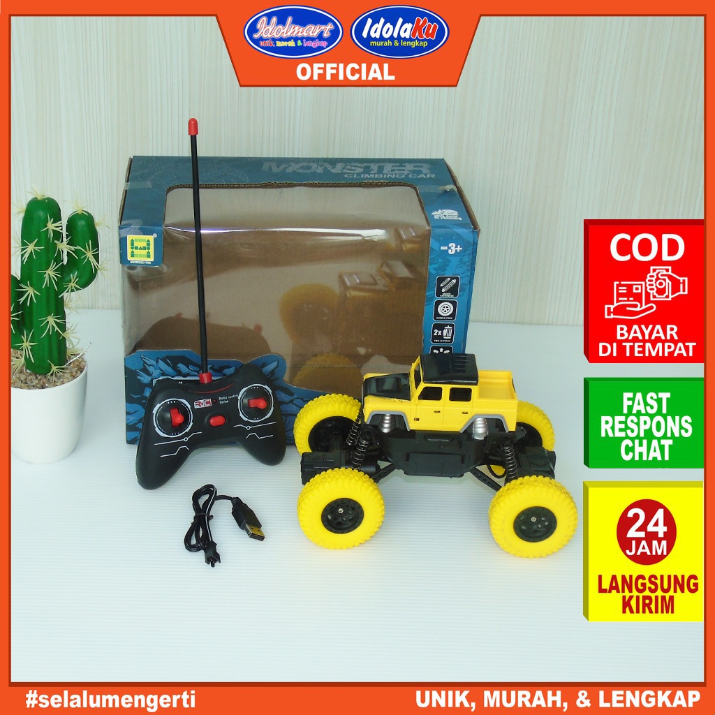 IDOLAKU Mainan Anak Remote Control Climbing Car