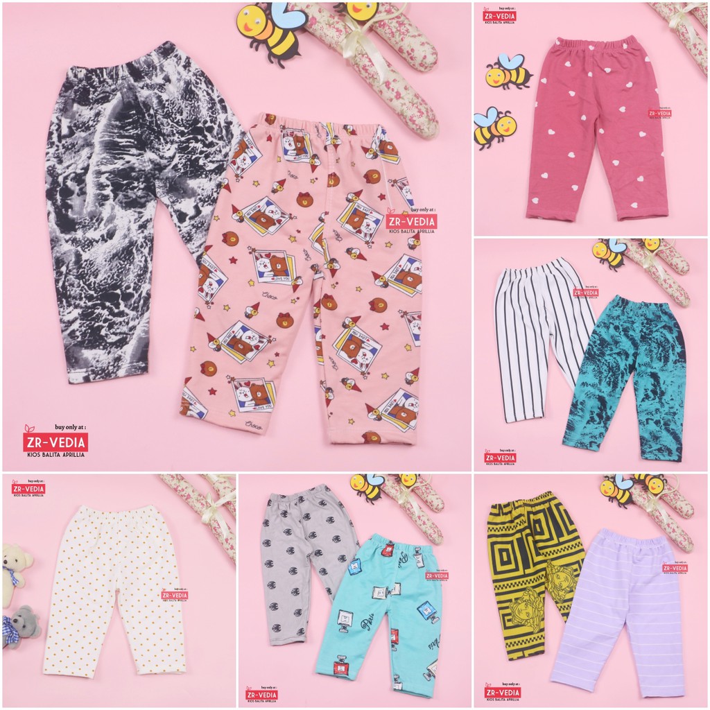 [IMPORT] Legging Nara uk Bayi - 15 Tahun / Leging Motif Celana Ketat Panjang Lejing Laging Anak Perempuan Premium