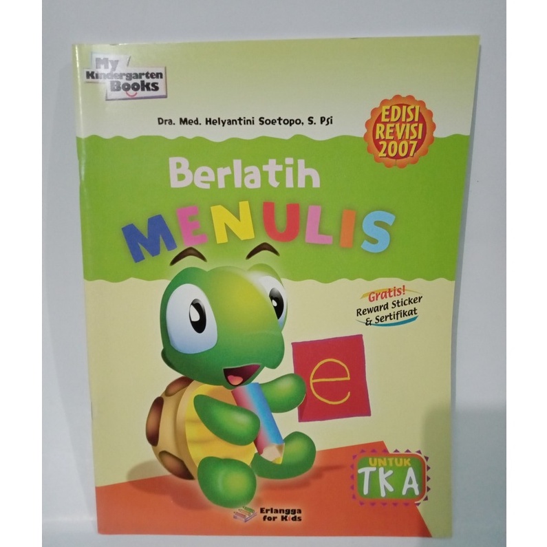 BUKU BERLATIH MENULIS UNTUK TK A ERLANGGA FOR KIDS