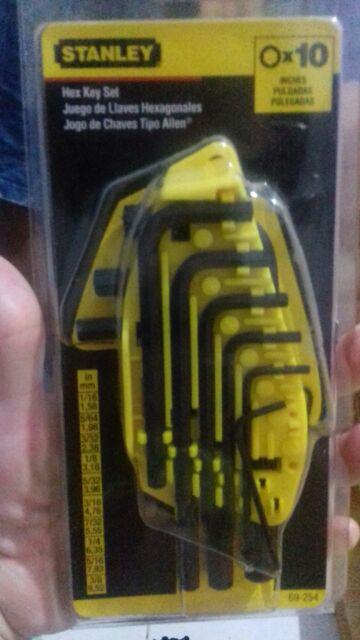 Stanley Kunci L Set 10pcs Inch Size Hex Key Set 69-254