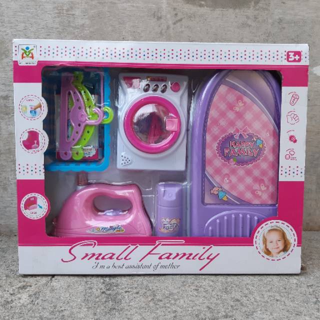 Mainan Laundry Set Setrika Anak Edukatif Iron Toys Mesin Cuci Edukasi