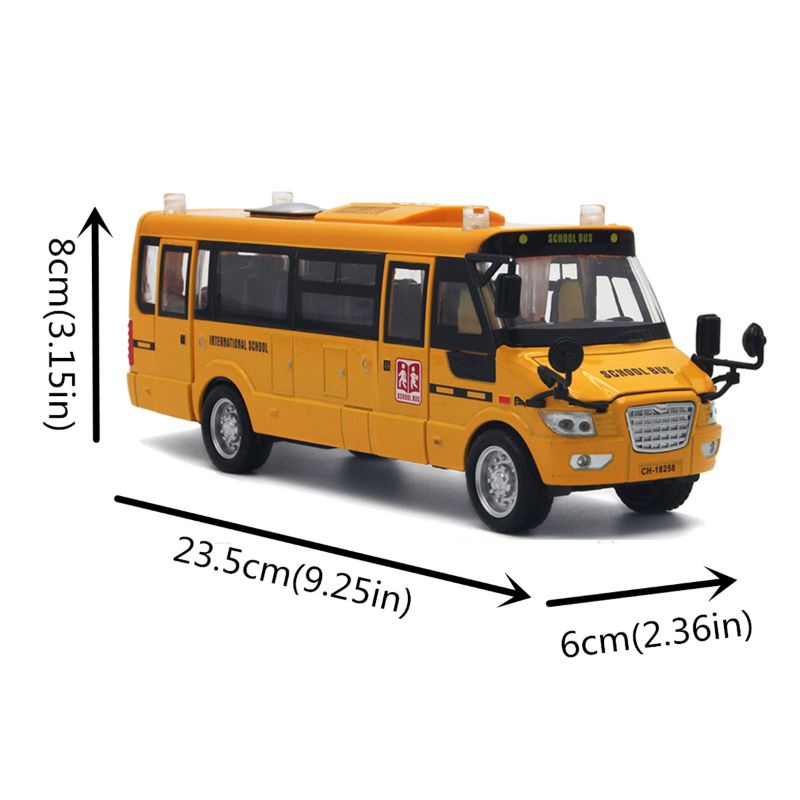 Gro Mainan Miniatur Bus Sekolah Realistis Untuk Hadiah Anak