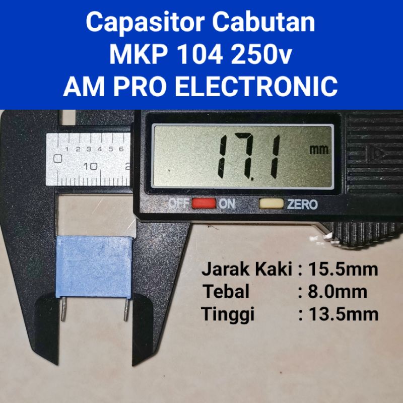 Capasitor Cabutan MKM MKP MKT 104 250v 100nf 0.1uf 250v