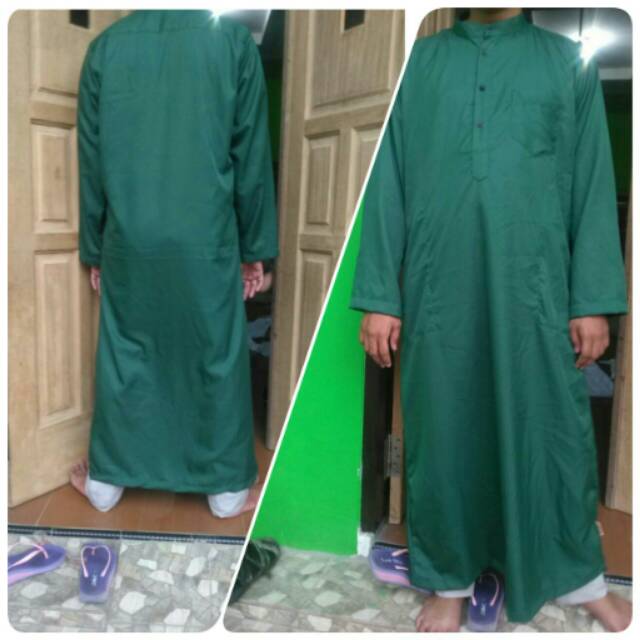 Gamis pria jubah pria kurta pakistan jubah arab terbaru lengan panjang dan termurah hijau daun