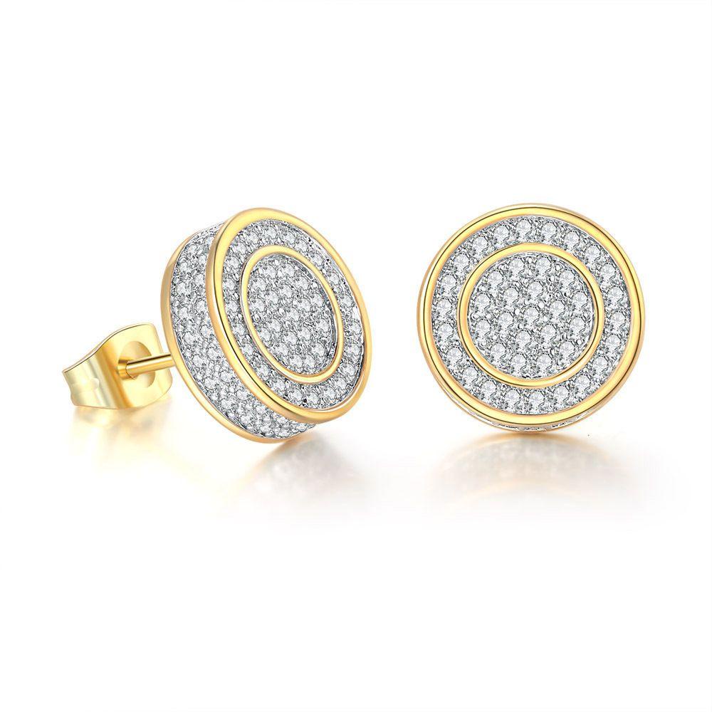 Nanas Zirkon Anting Wanita Perhiasan Tindik Telinga Aksesoris Hadiah Emas Perak Hip Hop Studs Earrings