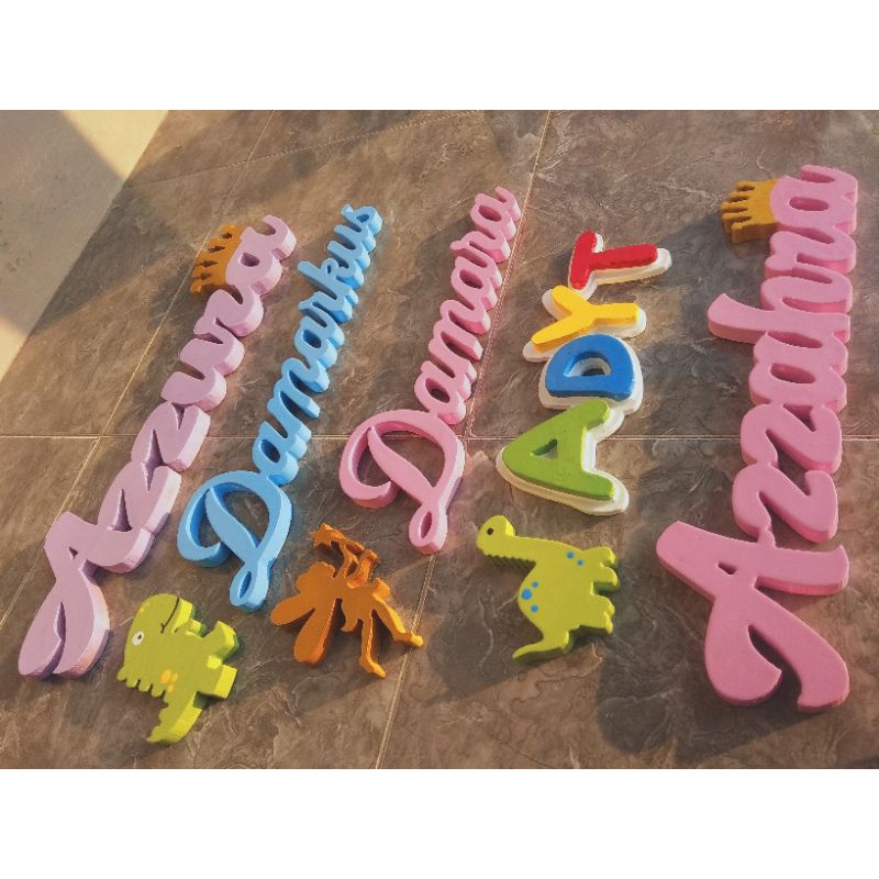 CUSTOM HURUF TIMBUL, HURUF KAYU INISIAL, HURUF KAYU DEKORASI, LOGO KAYU