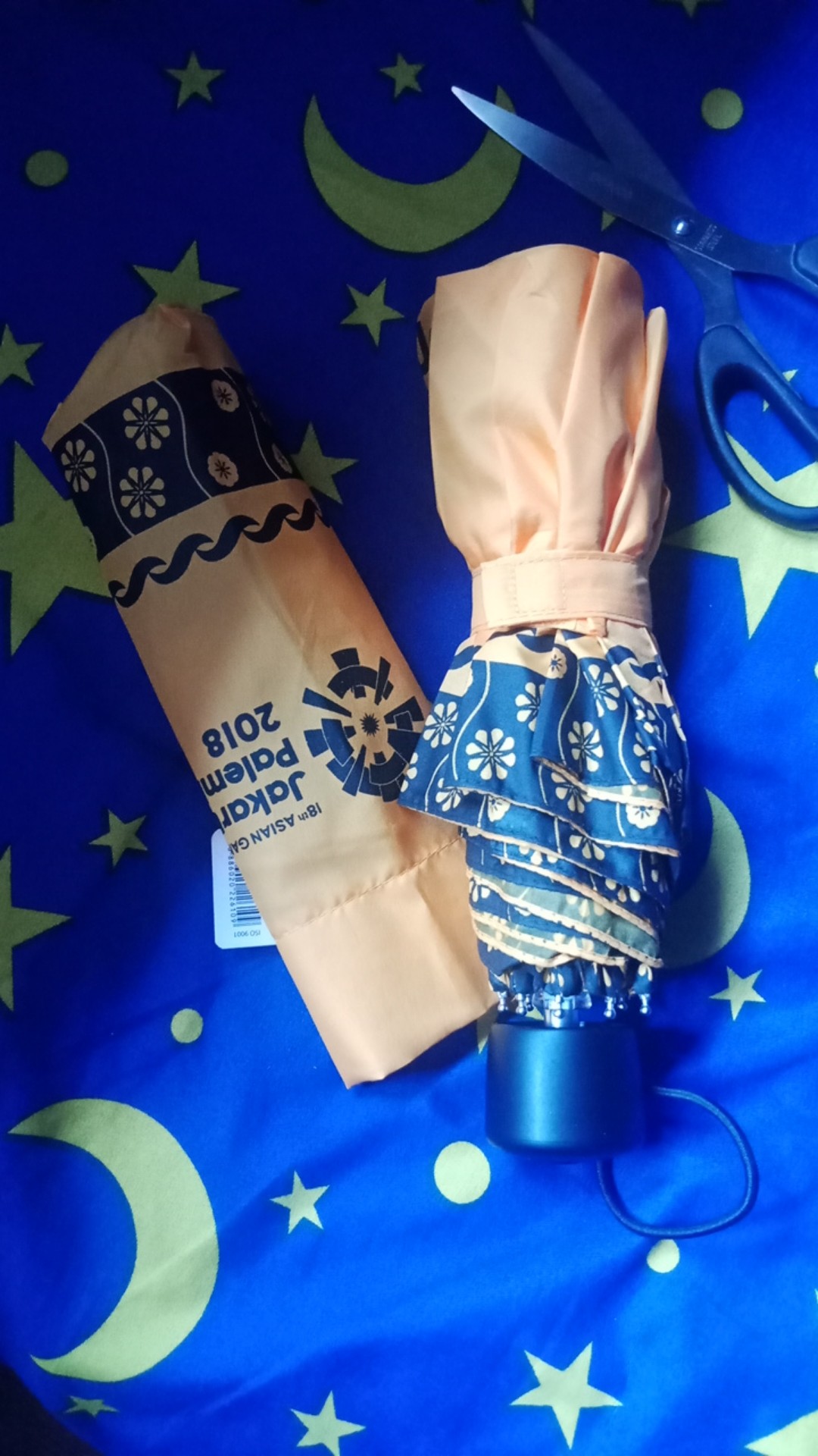 Payung Lipat Anti Uv Corak Batik Unik Untuk Panas Dan Hujan Warna Kuning