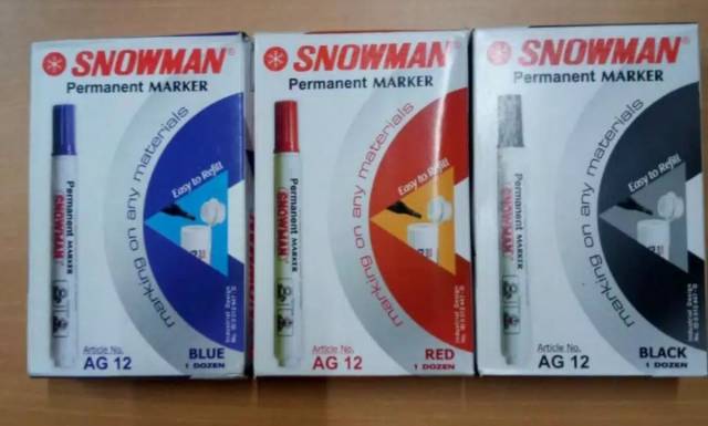 

Spidol Marker/Snowman Permanent Marker Ekonomis AG-12