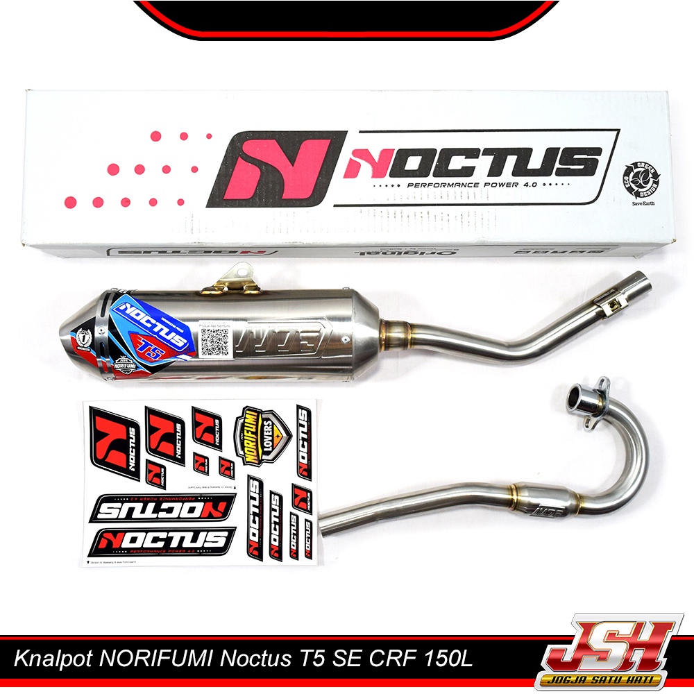 Knalpot Norifumi Noctus T5 Kenalpot Muffler Original Standar / Bore Up Motor KLX 150 Bigfoot Bf Dtracker DT CRF 150L WR 155 Special Edition-3