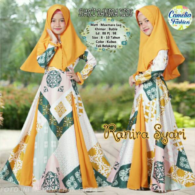 Gamis syari anak Ranira Syari Kids, matt Maxmara Lux