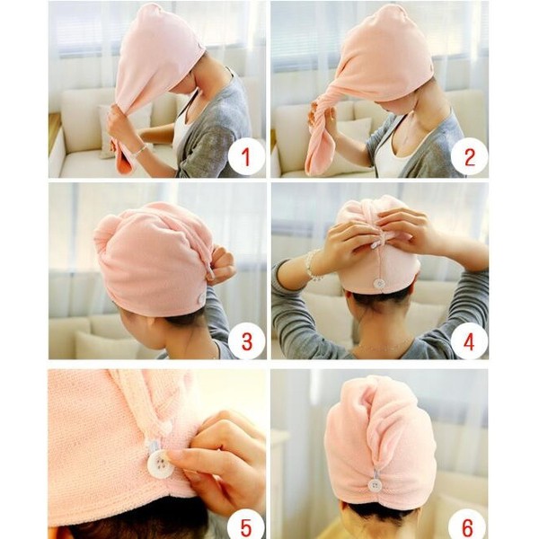 Handuk Keramas Pengering Rambut Kepala Microfiber Magic Towel Souvenir Pernikahan Syukuran 97