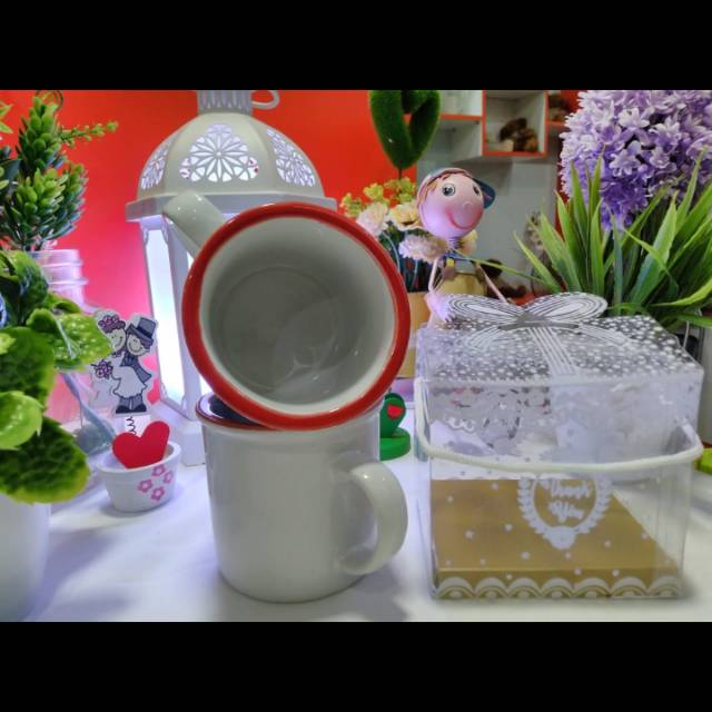 Souvenir gelas keramik mika /gelas minum /gelas cantik /souvenir gelas keramik murah / gelas kemas