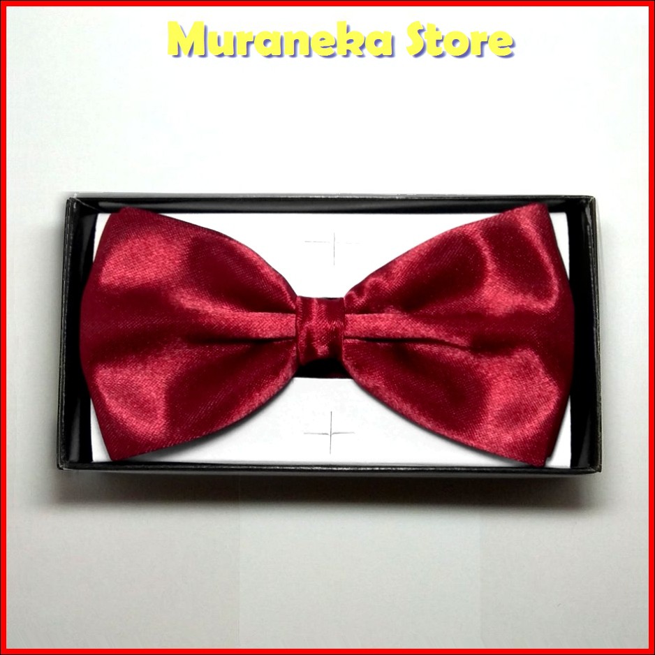 Dasi Kupu2 Merah MARON Pria Marun Pita Kupu Pakaian MAROON Pesta Cowok bowtie Pengantin Wedding Set