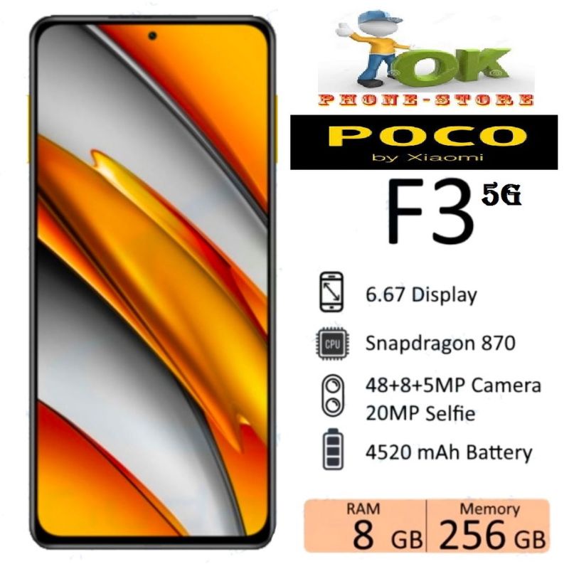 XIAOMI POCO F4 GT 5G & F3 6/128 8/256 GB GARANSI RESMI XIAOMI-Poco F3 8/256 GB