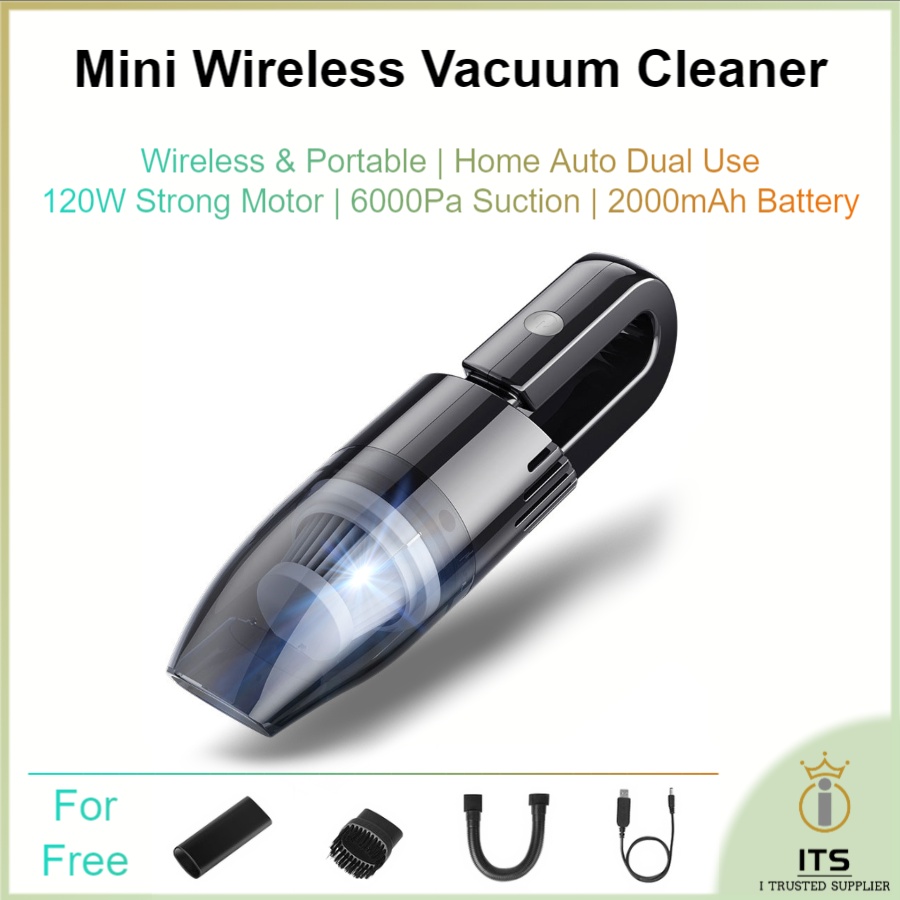 ITS Mini Wireless Vacum Cleaner Penyedot Debu 6000PA Portable Handheld Mini Vacuum Penyedot Debu Rumah 2000mAh