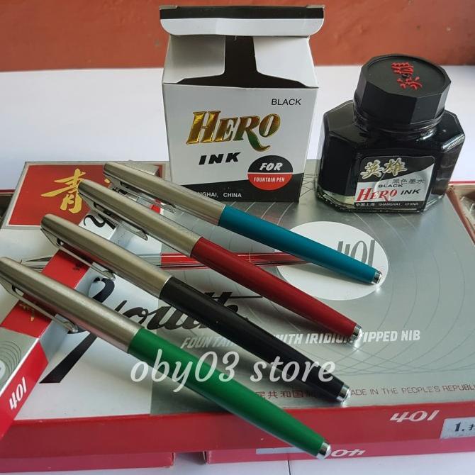 

Office & Stationery | Alat Tulis | Paket Murah.. Fountain Pen. Pena Hero Youth 401 Dan Hero Ink 50Ml | Best Seller