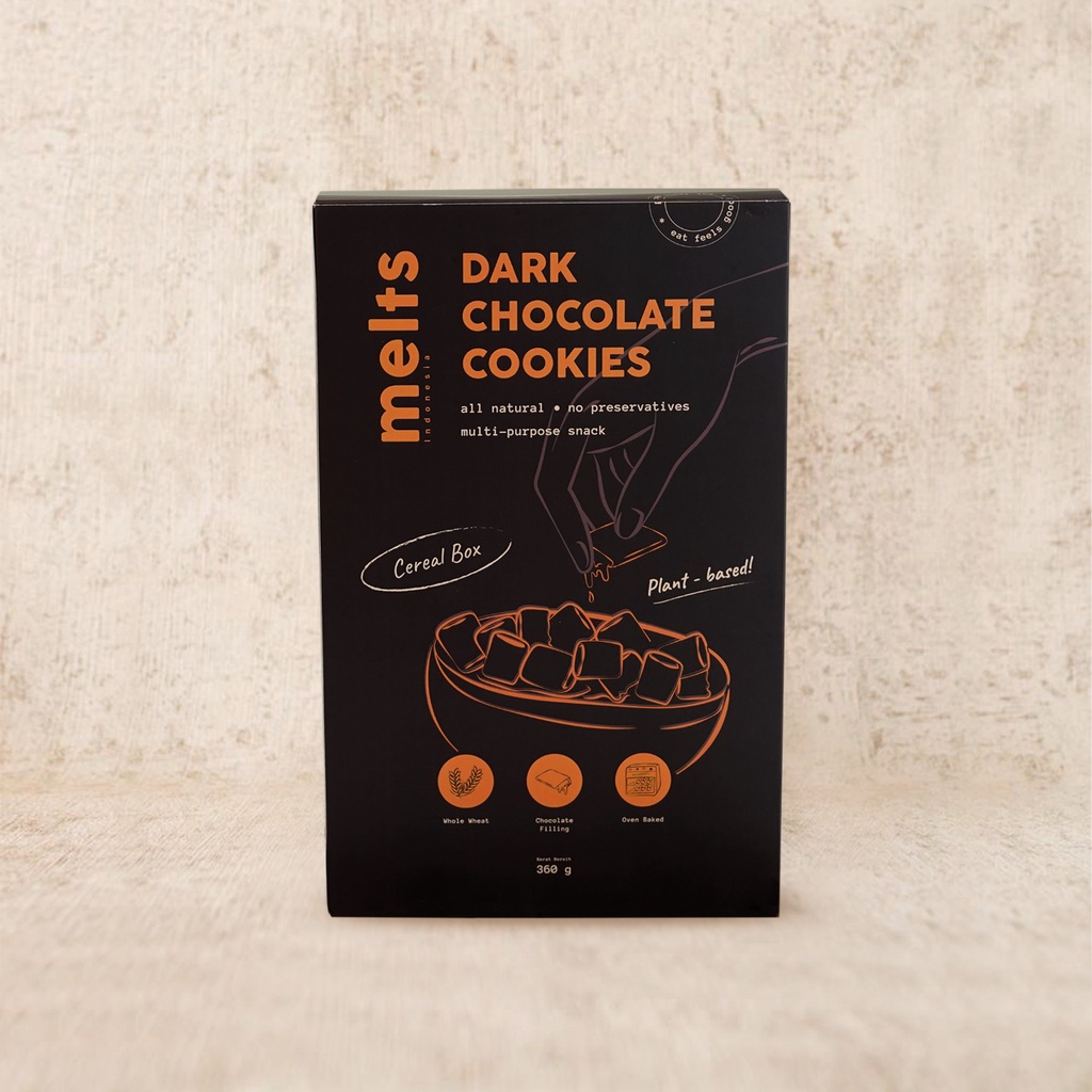 Melts Dark Chocolate Cookies Cereal Box