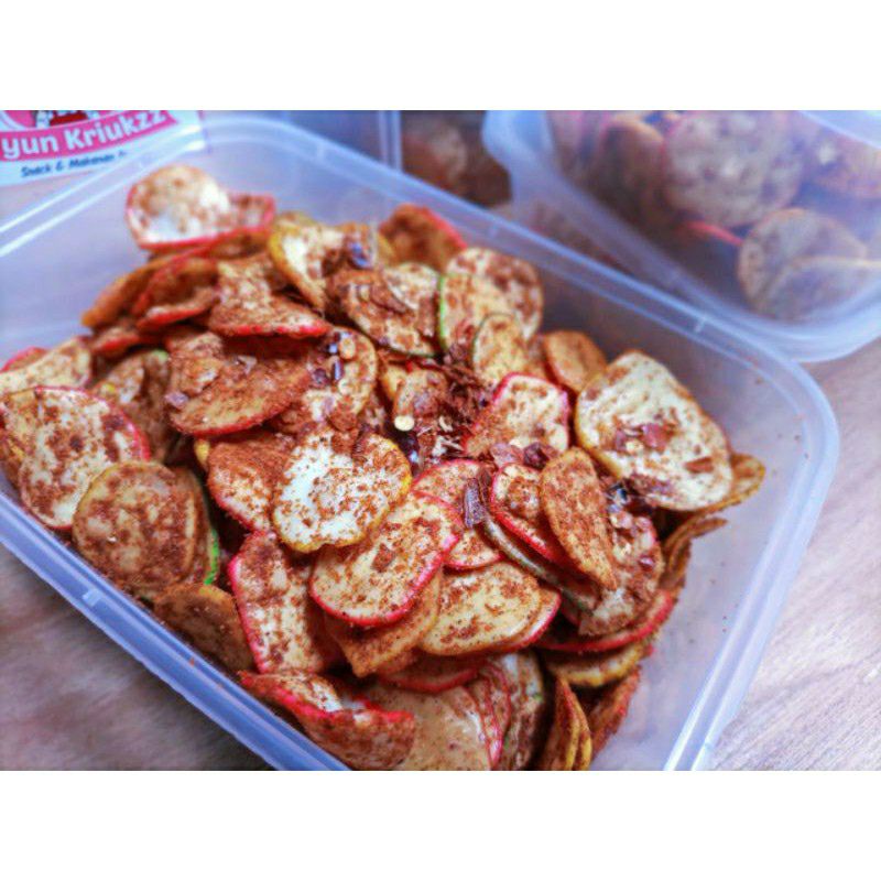 

Kerupuk seblak pedas kemasan box 500 ML