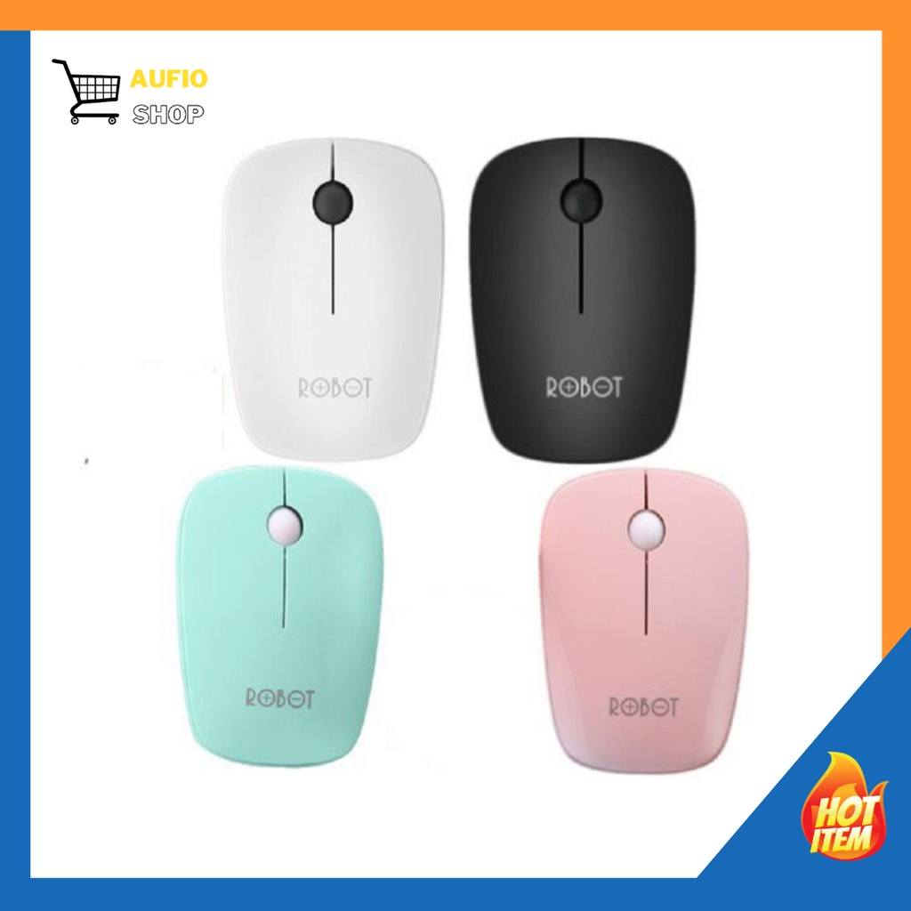 Wireless Mouse ROBOT M220 2.4G FASHIONABLE ULTRA THIN MOUSE