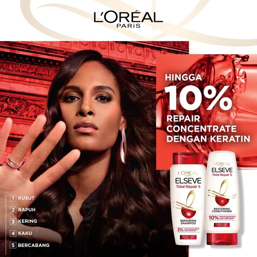 ★ BB ★ L'Oreal Paris Elseve Total Repair 5 Repairing Shampoo - Hair Mask | Hair Care Perawatan Rambut Rusak Loreal