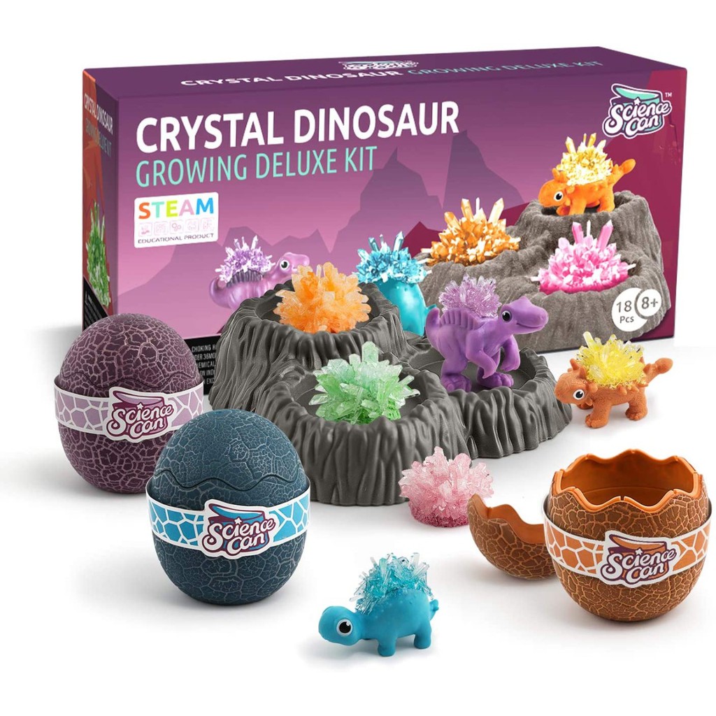 science can steam toys diy crystal dinosaurs growing deluxe set