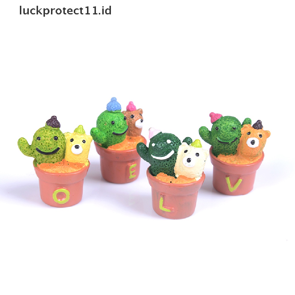 Ornamen Miniatur pot Kaktus Untuk Dekorasi Taman Rumah Boneka