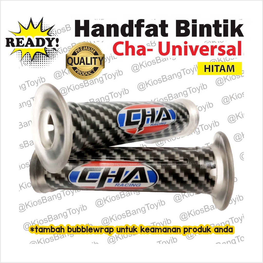 Handfat Handgrip Karbon Karet Stang Bintik Transparan Universal (CHA)