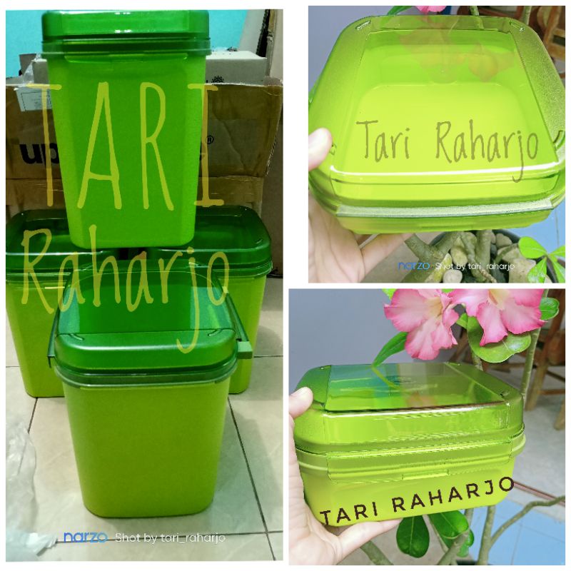 ezy keeper 1,2 L tupperware signature square 5,5L 1,2L hijau