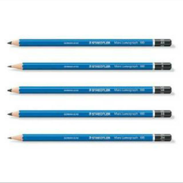 

STAEDLER PENCIL Mars Lumograph Pensil Lengkap 9B / 8B / 7B / 6B / 5B / 4B / 3B / 2B / B / HB / 2H
