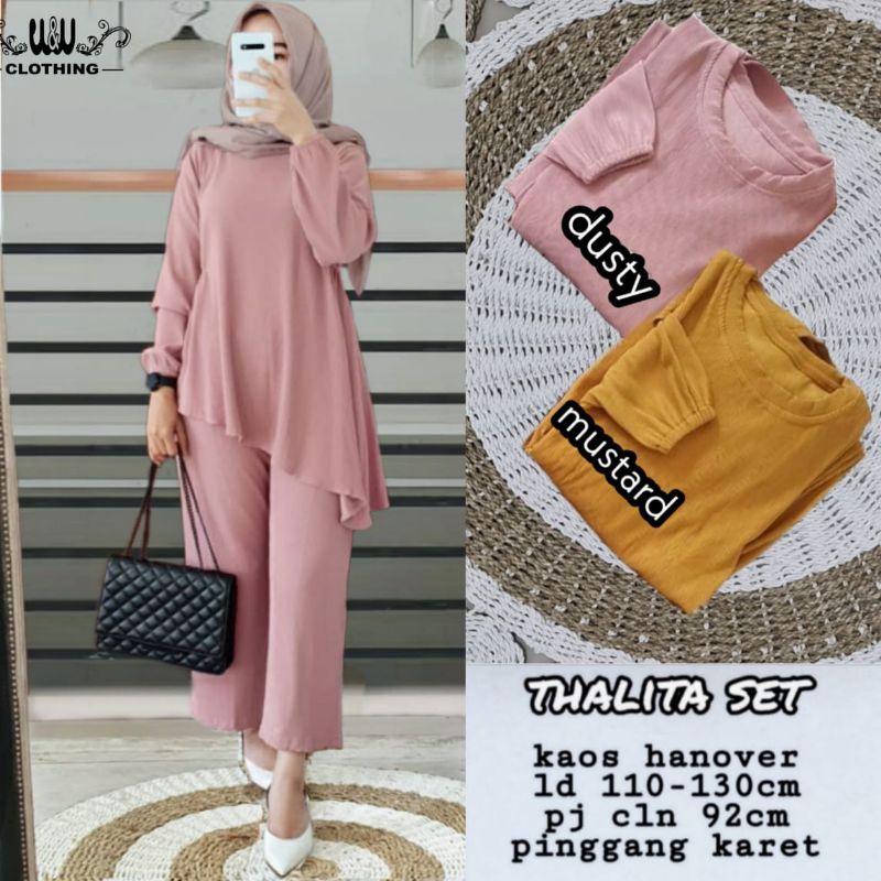 SETELAN KAOS HANOVER POLOS THALITA SET BY U&U CLOTHING