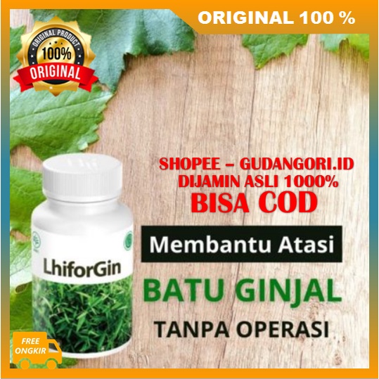 LHIFORGIN Obat Batu Ginjal Herbal Isi 30 Kapsul BPOM ORIGINAL