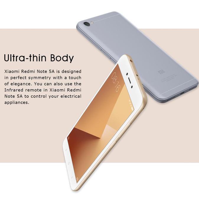 On Sale Xiaomi Redmi Note 5A Ram 2Gb Internal 16Gb Garansi Distributor - Abu-Abu Muda Sale