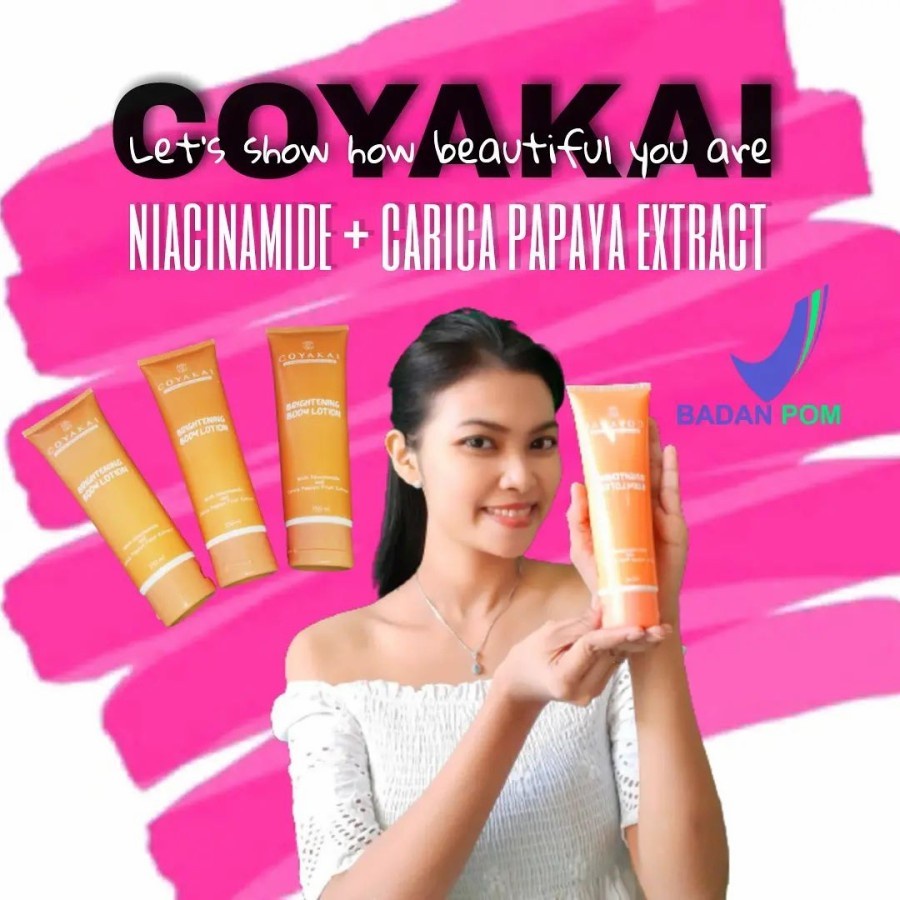 COYAKAI Brightening hand body lotion 150ml perawatan pemutih pelembab