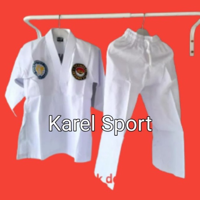 Dobok Taekwondo Dewasa Kerah Putih Baju Taekwondo Dewasa Kerah Putih