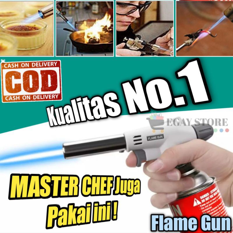 Flame Gun Kepala Gas Torch Portable Las Butane Blow Torch Alat Bakar Api Jet