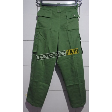 Premium Baju Setelan PDL Linmas Hijau / Seragam PDL Linmas / Seragam Hansip Termurah