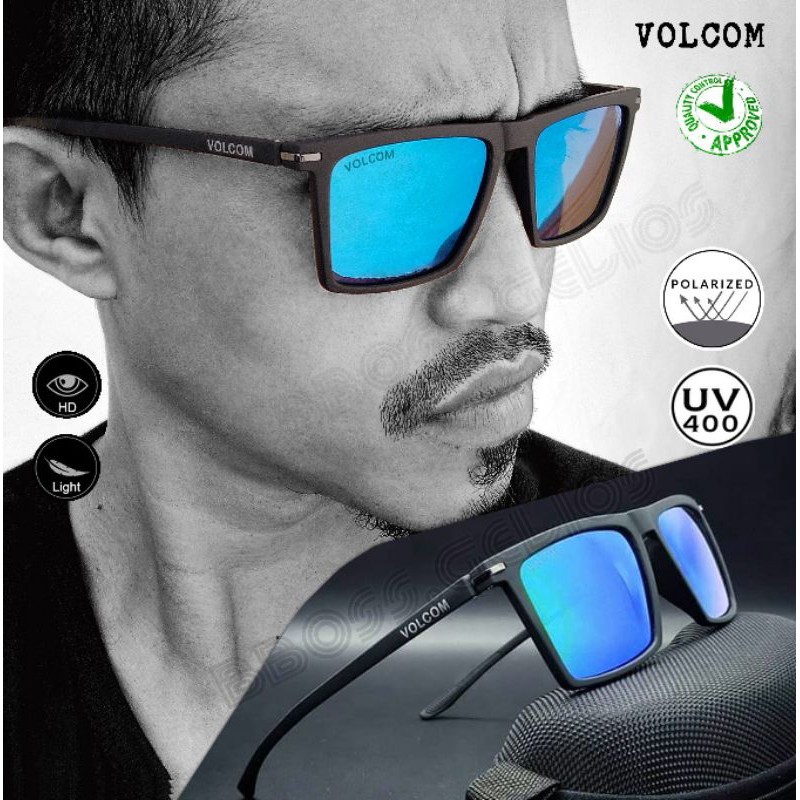 KACAMATA POLARIZED LENTUR BIRU PRIA VOLCOM BLUE SUNGLASSES