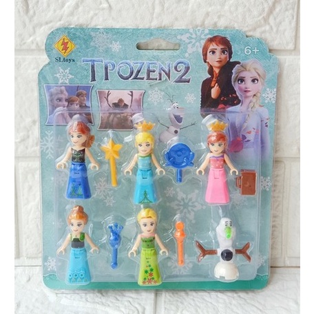 Mainan Lego Mini Figure set FROZEN Princess Elsa Anna Olaf 89156  Murah