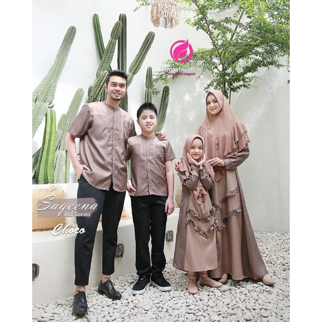 DRESS KIDS SAQEENA IED SERIES ORIGINAL BY FANIAHIJAB.ID SARIMBIT KELUARGA TERBARU 2022 POLOS MURAH