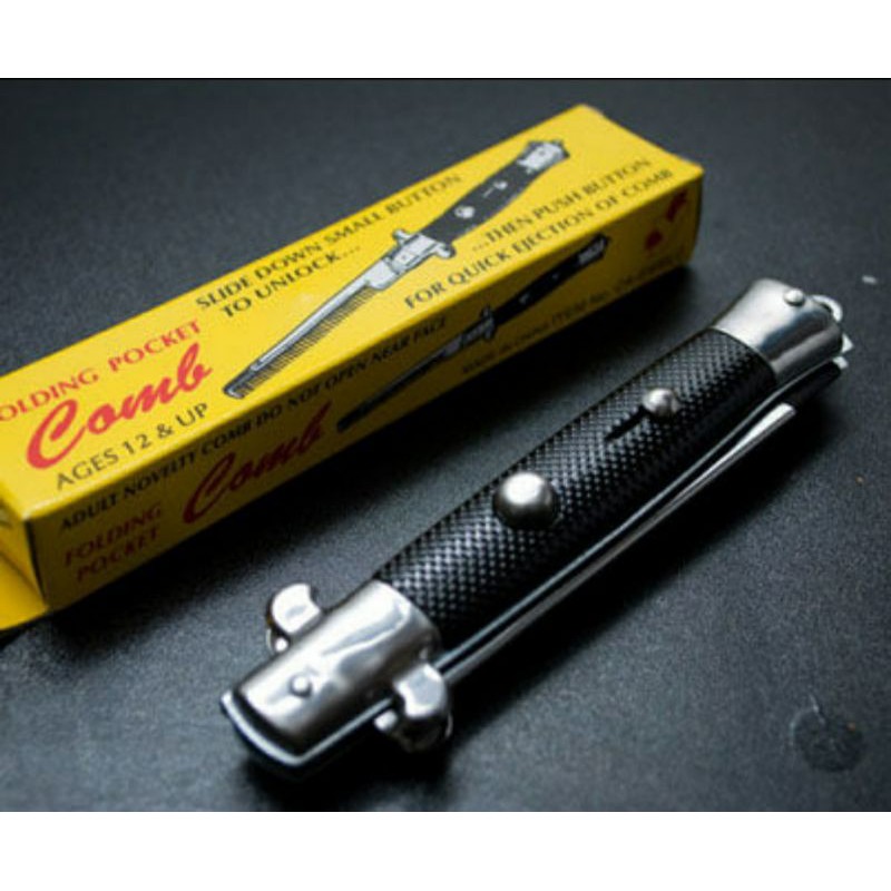 sisir pisau lipat sisir lipat sisir unik kado cowo unik sisir belati pisau belati comb pocket