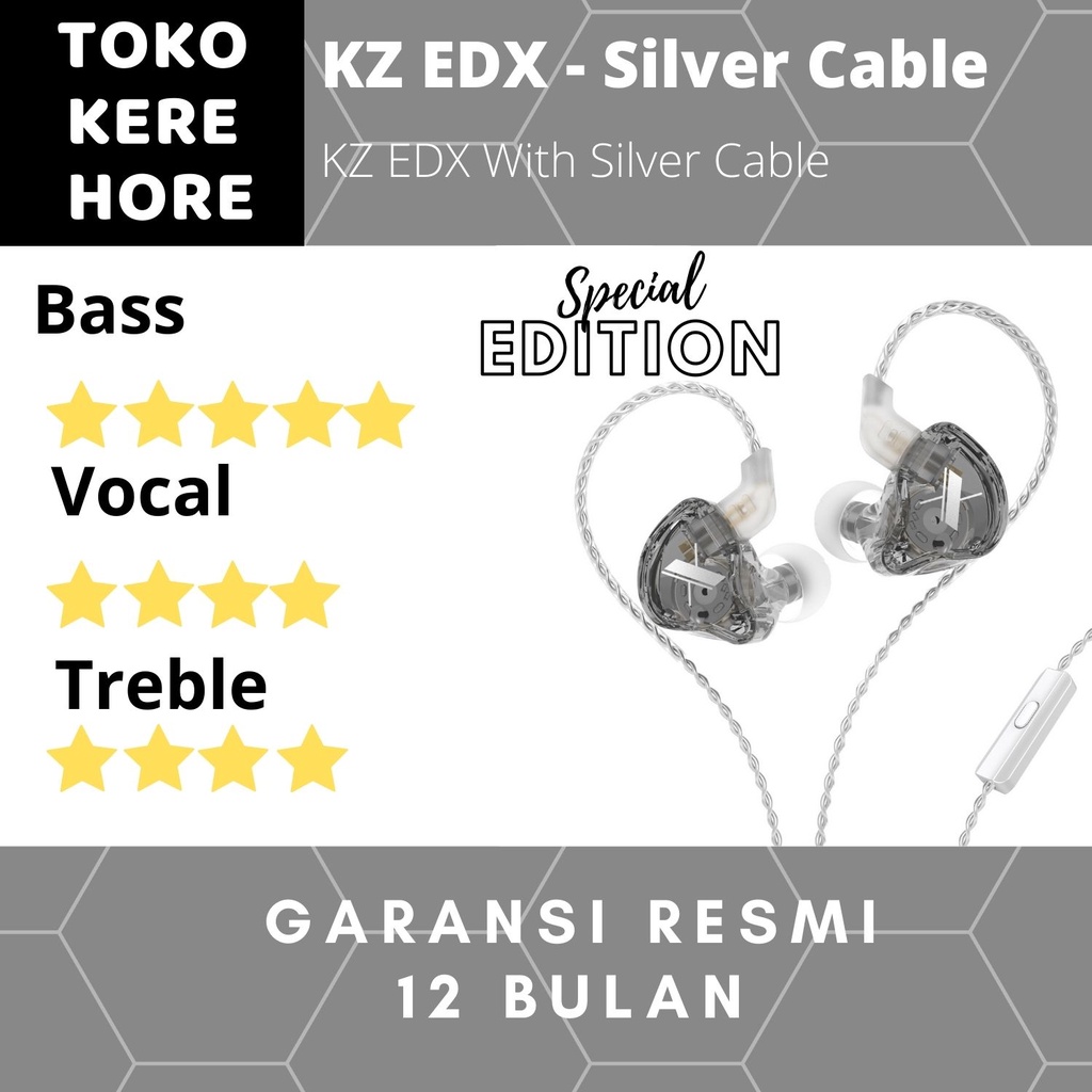 Knowledge Zenith KZ EDX Stage Monitoring IEM Single Driver Earphone