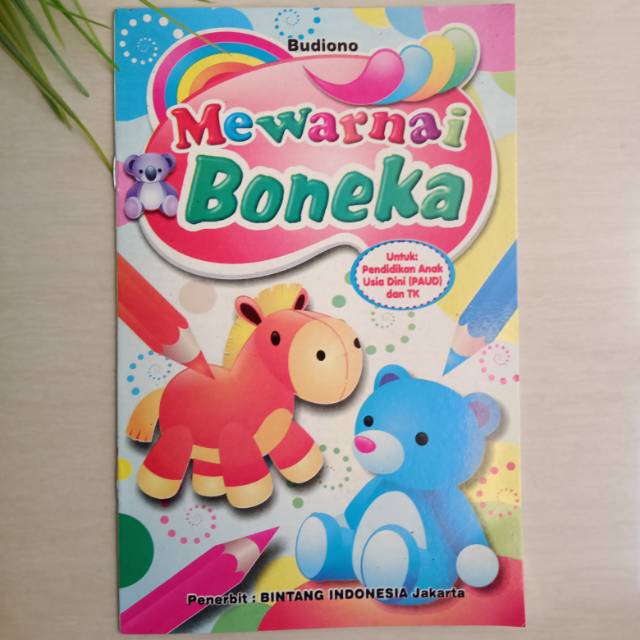 Buku mewarnai boneka untuk anak TK/paud